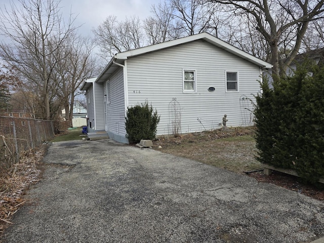 view of side of property