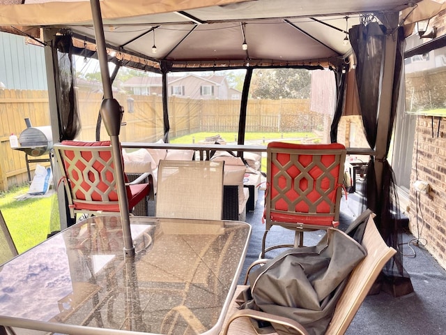 view of sunroom / solarium