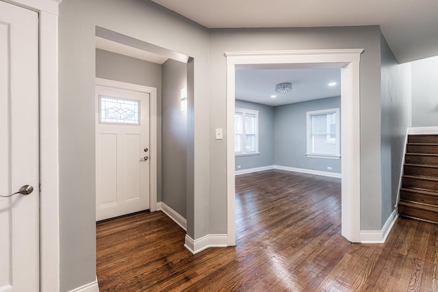 living room with hardwood / wood-style floors