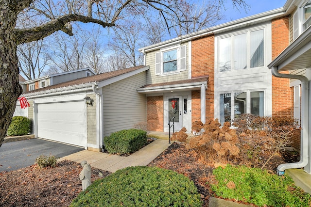 view of property with a garage