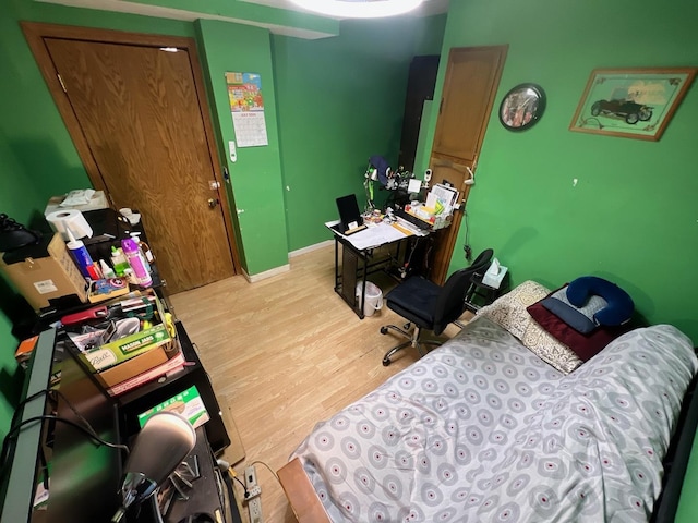 bedroom featuring light hardwood / wood-style floors