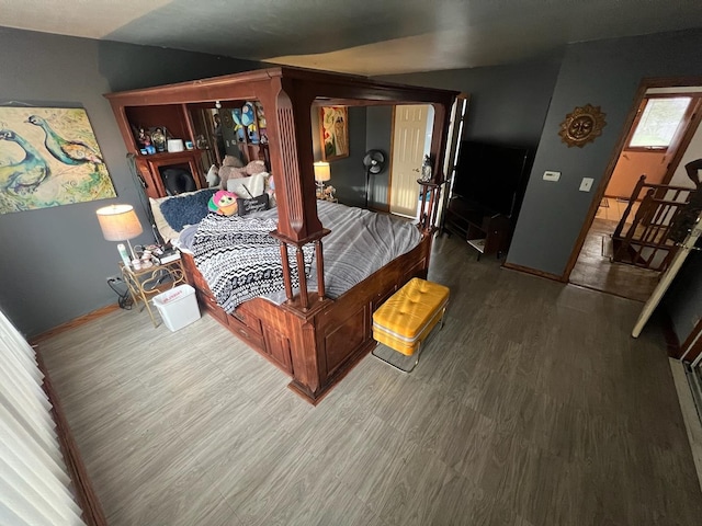 bedroom featuring hardwood / wood-style flooring