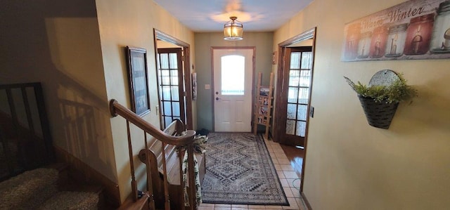 view of tiled entrance foyer