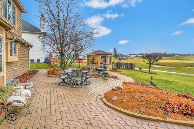 view of patio with a gazebo