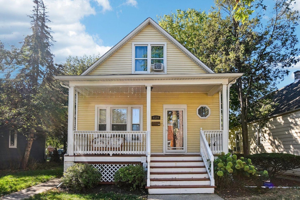 bungalow with covered porch