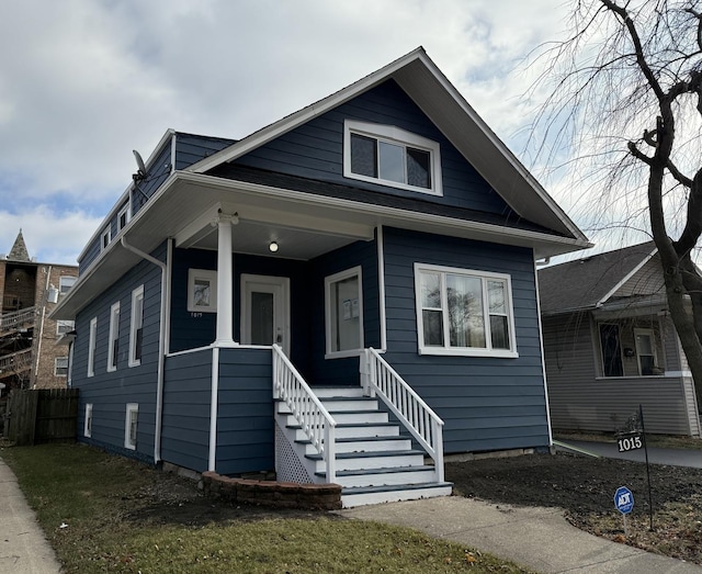 view of bungalow-style home