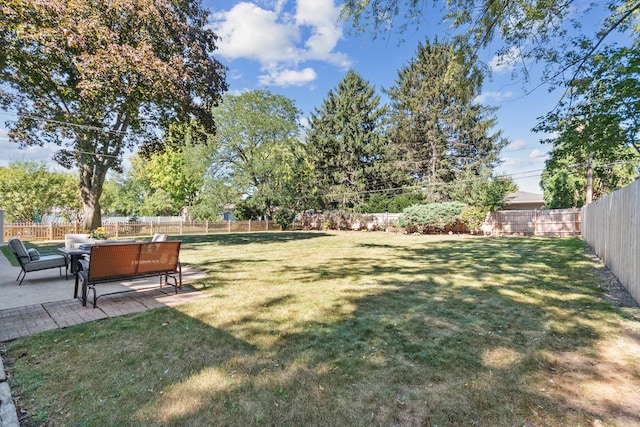 view of yard featuring a patio