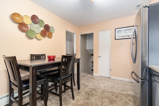 view of dining room