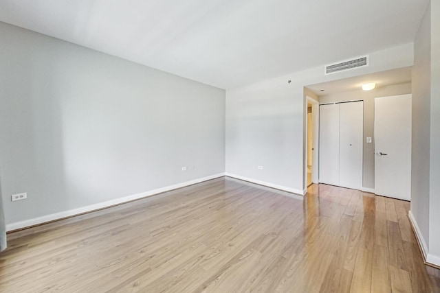 empty room featuring light hardwood / wood-style flooring