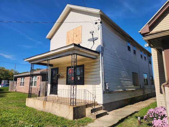 exterior space with a porch