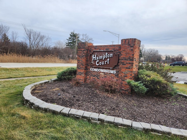 view of community sign