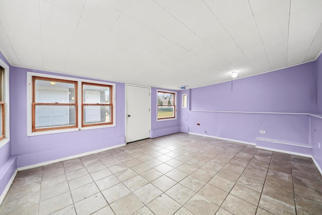 view of tiled spare room