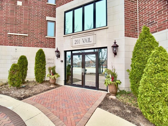 view of exterior entry with french doors