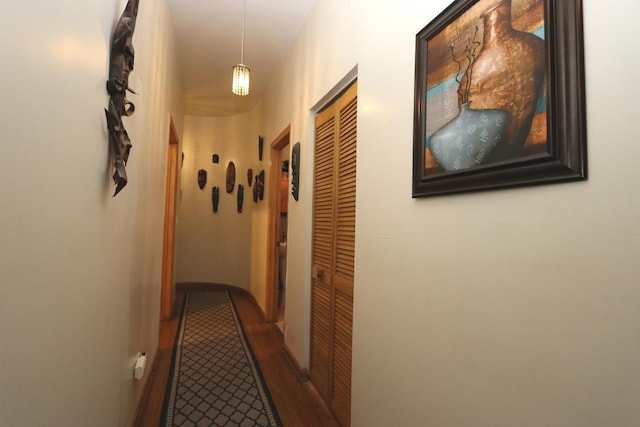 hallway featuring hardwood / wood-style flooring