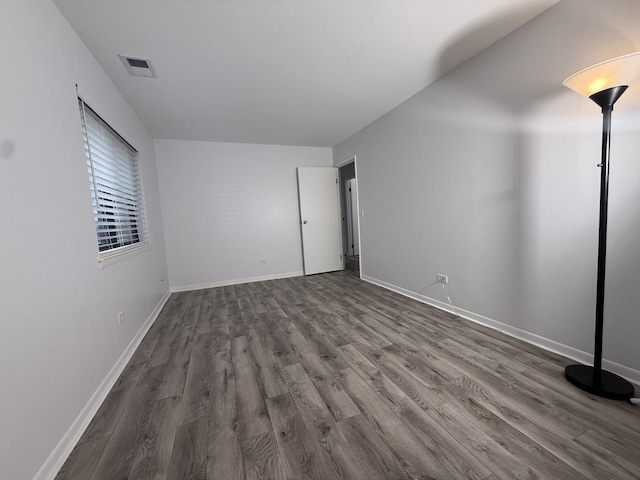 interior space with hardwood / wood-style flooring