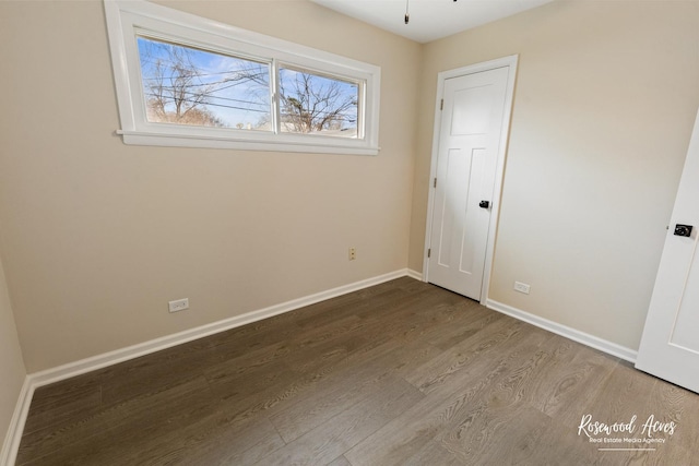 unfurnished bedroom featuring hardwood / wood-style floors