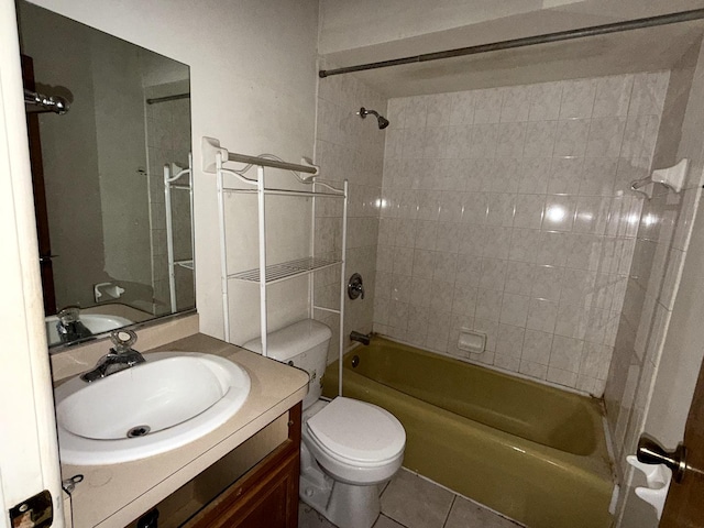 10936 Kilpatrick Ave Unit 1B, Oak Lawn, IL 60453 - full bathroom with tub / shower combination, vanity, and tile patterned flooring