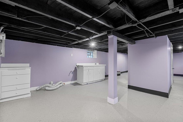 8601 S Houston Ave, Chicago, IL 60617 - finished below grade area featuring baseboards