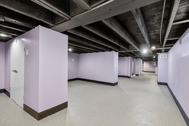 8601 S Houston Ave, Chicago, IL 60617 - finished below grade area featuring baseboards
