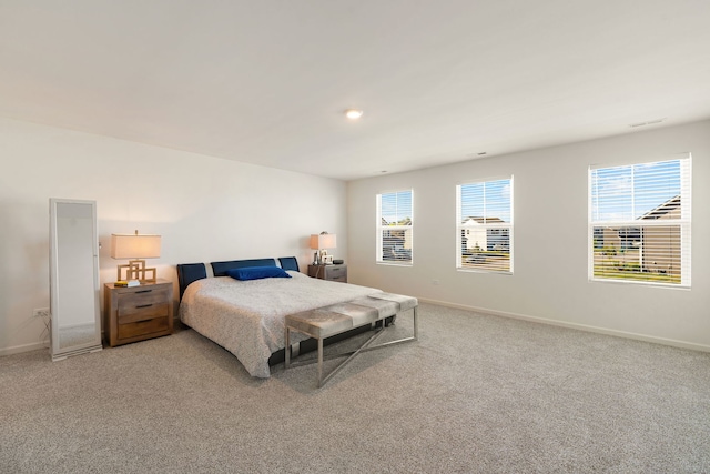 view of carpeted bedroom