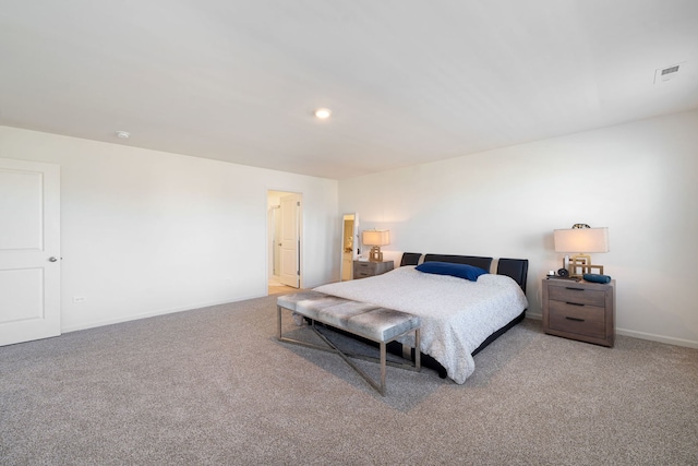 bedroom featuring carpet