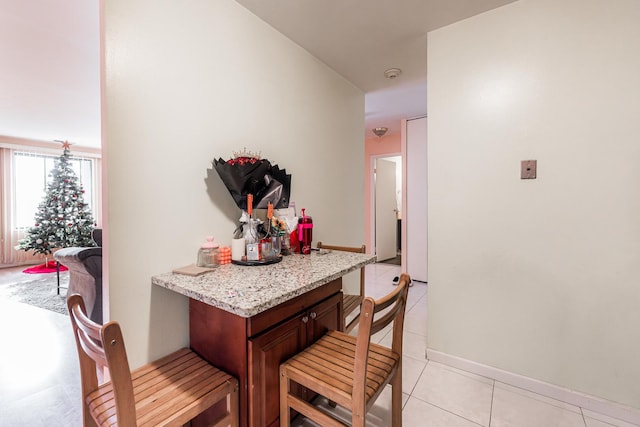 view of tiled dining room