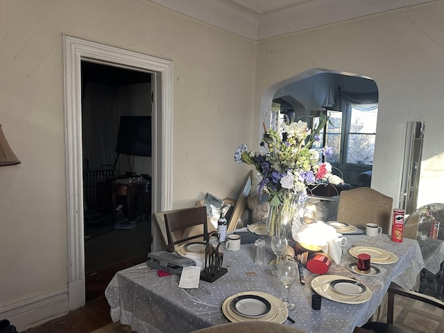 view of dining area