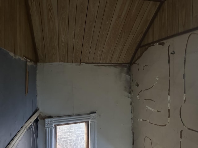 interior details featuring wood ceiling