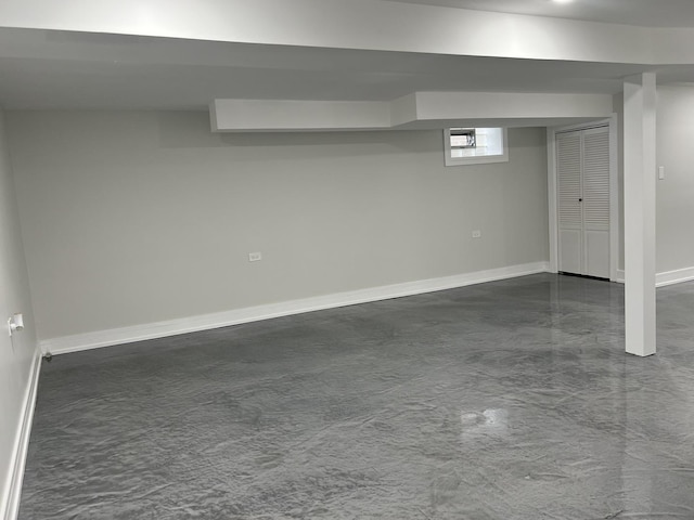 view of basement