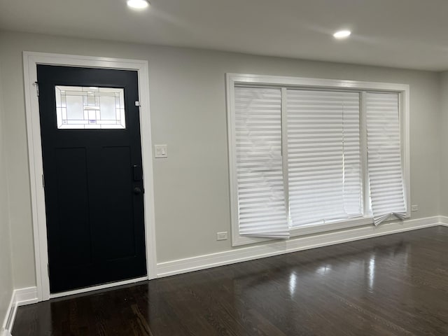 entryway featuring dark hardwood / wood-style floors