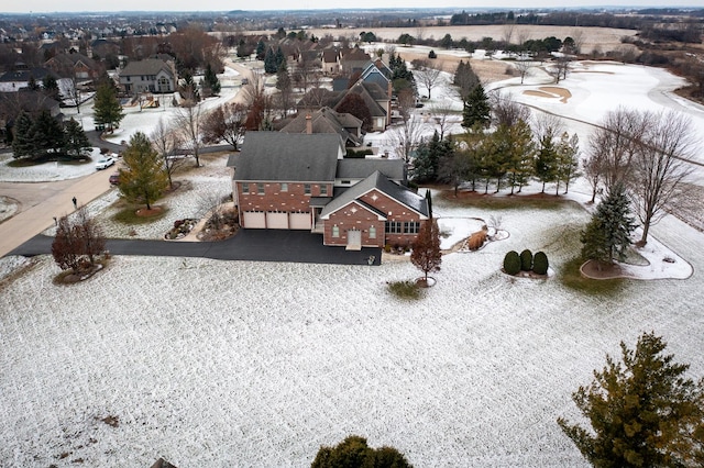 view of snowy aerial view