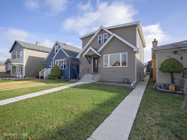 view of front of property with a front yard