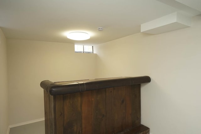 bar with dark brown cabinets