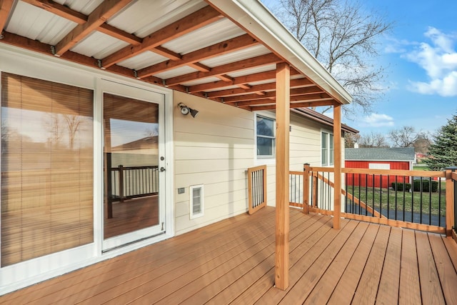 view of wooden terrace