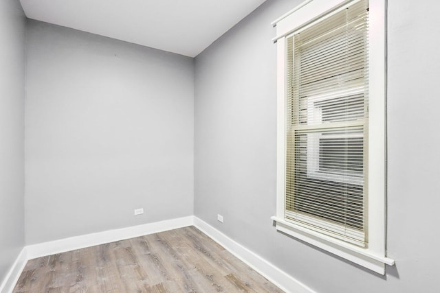 empty room featuring light hardwood / wood-style flooring