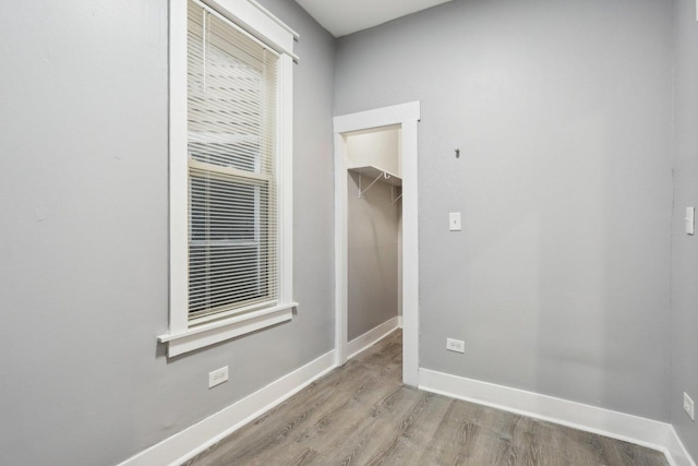 interior space with light hardwood / wood-style flooring