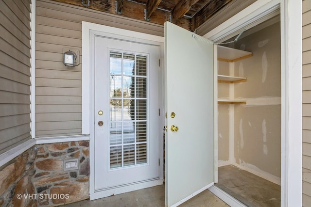 view of doorway to property