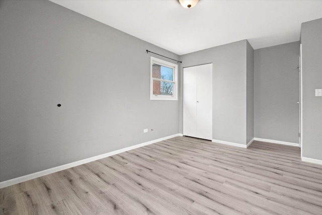 empty room featuring light hardwood / wood-style flooring