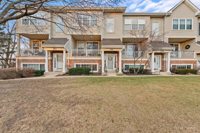 view of property with a front yard