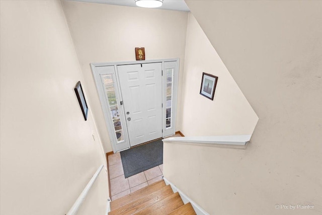 view of tiled foyer