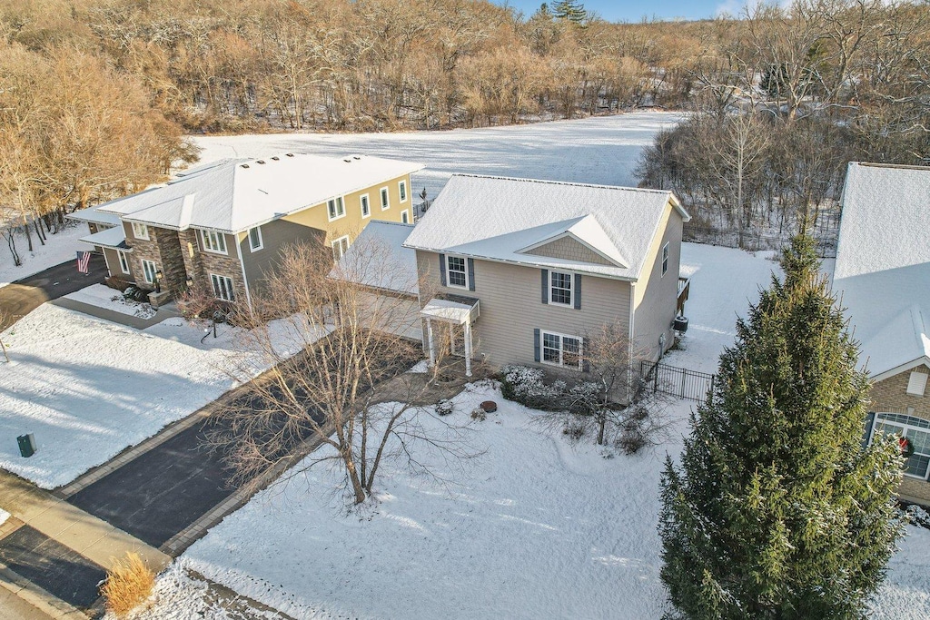 view of snowy aerial view