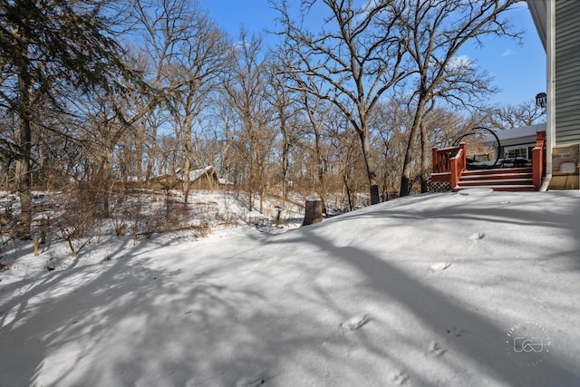 view of snowy yard