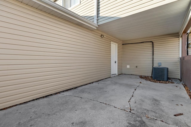 view of patio / terrace featuring central AC