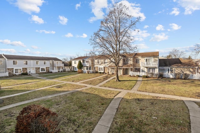 view of front of home with a front yard