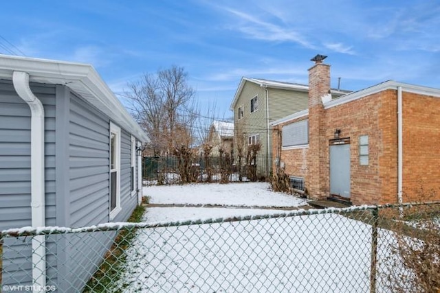 view of snowy yard