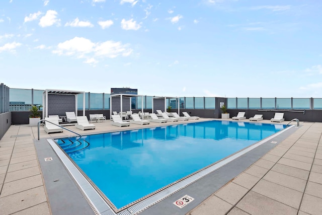 view of pool with a patio