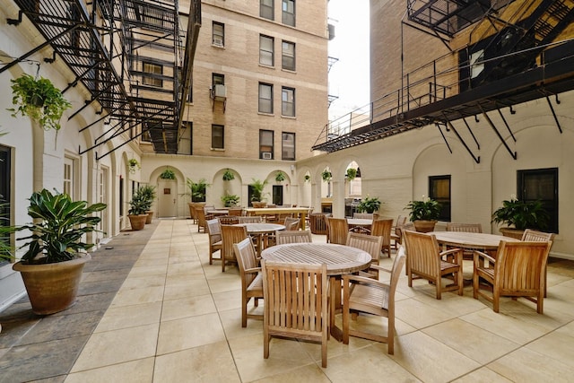 view of patio with outdoor dining space