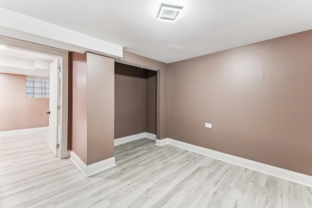 interior space with light wood-type flooring