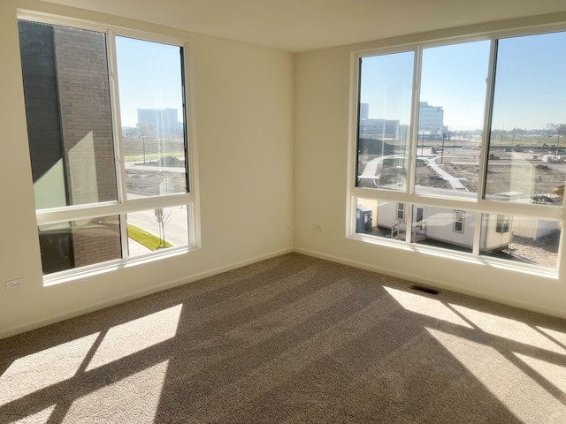 view of carpeted empty room