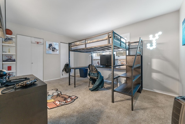 view of carpeted bedroom